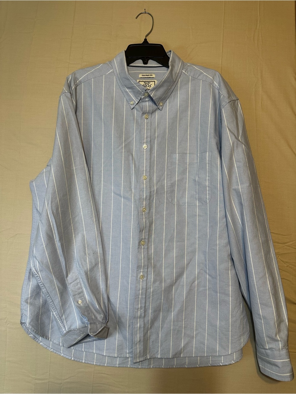Light Blue Pinstripe Button-Down Shirt by Jos.A.Bank 1906 collection